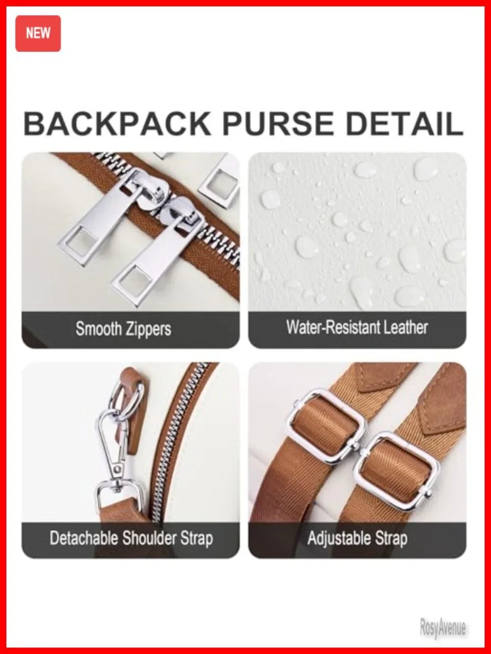 Small Vegan Leather Mini Convertible Backpack Purse Travel Shoulder Bag